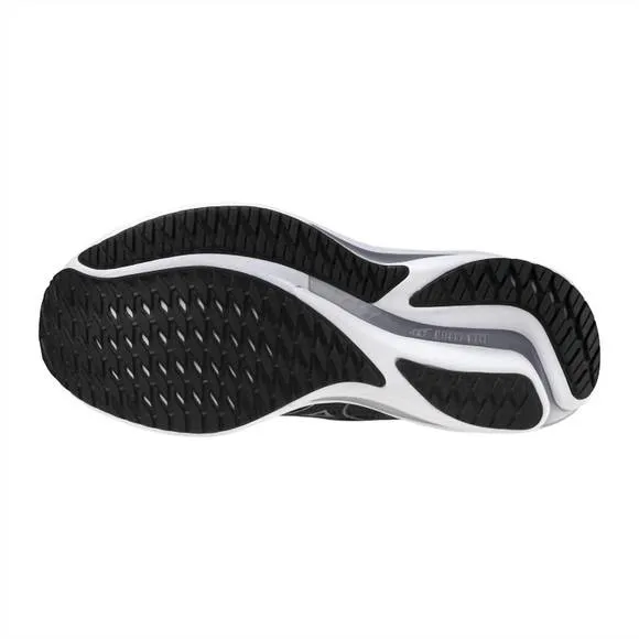 NEW MIZUNO men's wave rider 28 sneakers in black/silver