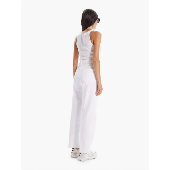 NEW MOTHER the high waist tunnel vision ankle jeans in totally innocent