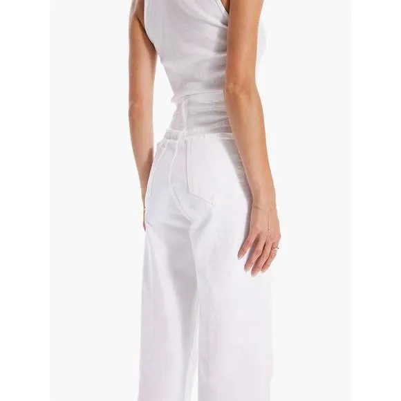 NEW MOTHER the high waist tunnel vision ankle jeans in totally innocent