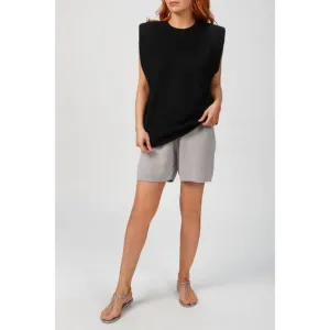 NEW MR MITTENS lounge shorts in stone grey
