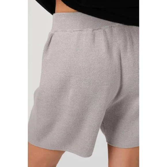 NEW MR MITTENS lounge shorts in stone grey