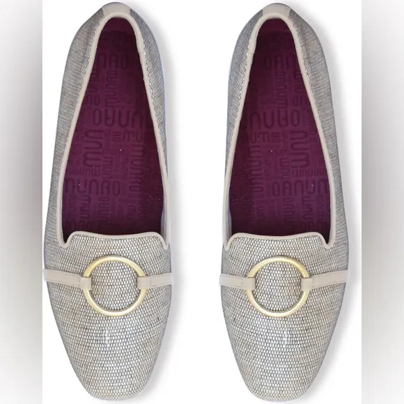 New | Munro Sunisa Women Elegant Beige Comfort Flat Loafers, size 10W
