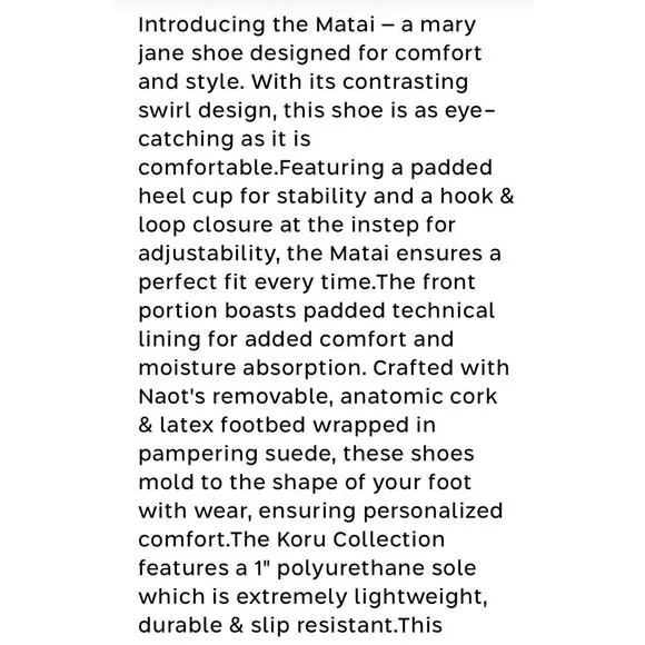 NEW Naot Matai Mary Jane Flats •Women 38/ US 7• Swirl Design Metallic Black $199