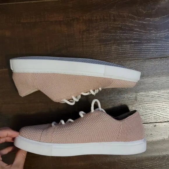 NEW Nisolo Go To Eco Knit Sneakers Womens 8.5 Dusty Rose Casual Comfort