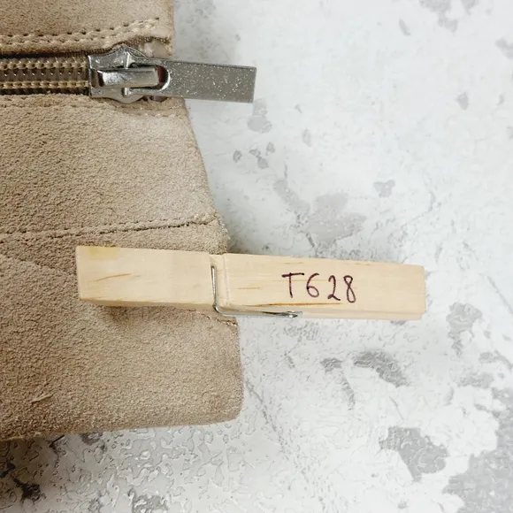NEW Nordstrom Franka Tan Suede Brown Block Heel Side Zip Ankle Boots T628
