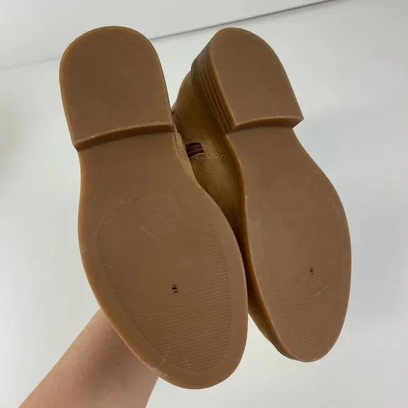 NEW Nordstrom Girls Tan Noemi Booties Boots Side Zip Braid Detail Size 2M
