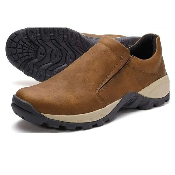 NEW NWOT WHITIN Men's Jungle Moc Slip-On Shoes Dark Brown 45 size 12