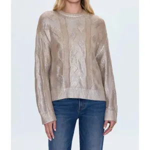 NEW PISTOLA everly cable sweater in gilded castle