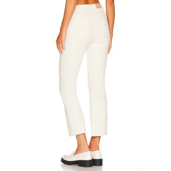 NEW PISTOLA lennon high rise crop boot cut jeans in sand stone