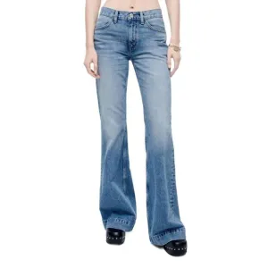NEW RE/DONE 70s low rise bell bottom jean in lake blue