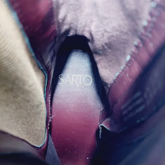 New Sarto By Franco Sarto-Paula Leather Brown Heeled Chelsea Boots  K207