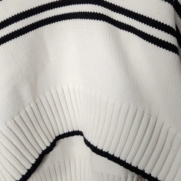 NEW Solid &amp; Striped Women’s The Lola Pullover Chunky Knit Sweater Stripe Size XL