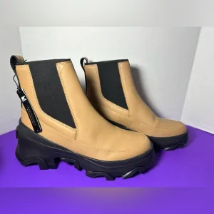 New SOREL Woman's Brex Waterproof Chelsea Boots TAWNY Buff Tan 9.5