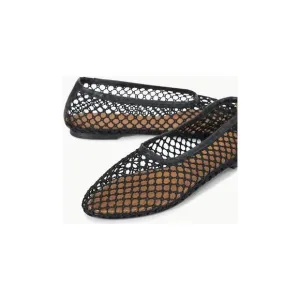 NEW STAUD alba ballet flat netting in black