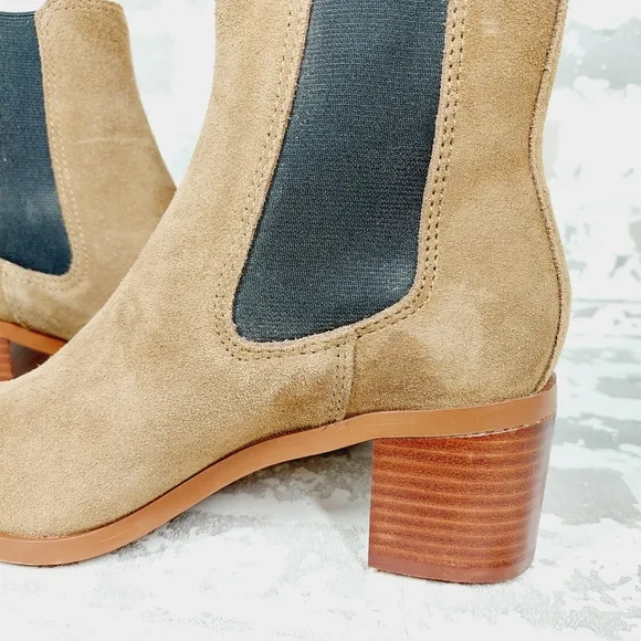 NEW Steve Madden Rhiannon Cognac Brown Suede Chelsea Boots F 311