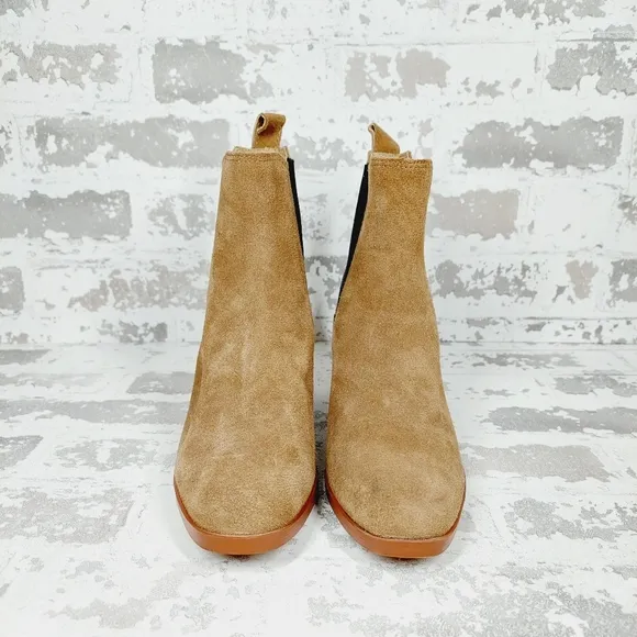 NEW Steve Madden Rhiannon Cognac Brown Suede Chelsea Boots F 311