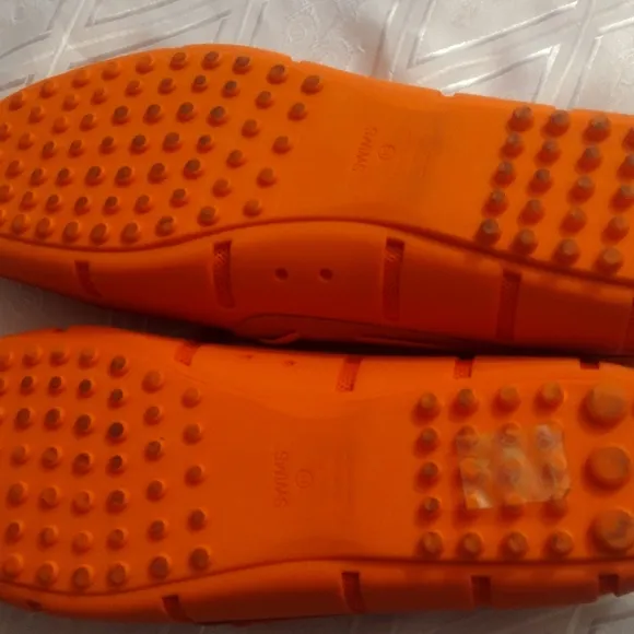 New Swims Men 15 Braided Lace Lux Orange Driver Loafers Shoes Breathable Mesh