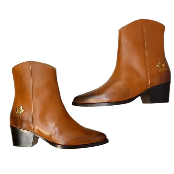 NEW Thursday Boot Co. Sedona Country Star Leather Ankle Boots