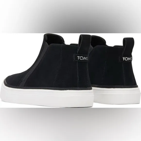 NEW TOMS Bryce High Top Black Suede Slip-On Sneaker Women’s Size 6.5