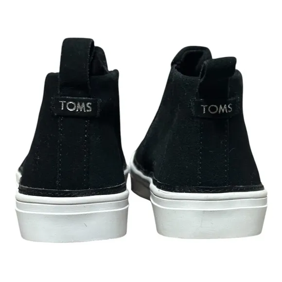 NEW TOMS Bryce High Top Black Suede Slip-On Sneaker Women’s Size 6.5