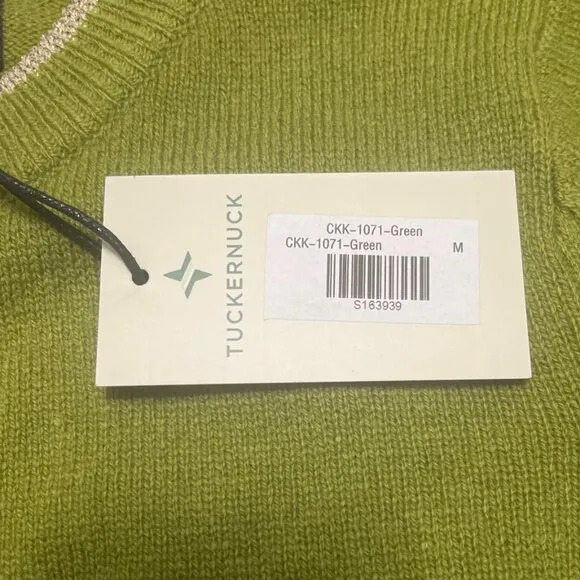 NEW Tuckernuck Olive Green Robbie Short Sleeve Sweater Wool Size Medium NWT
