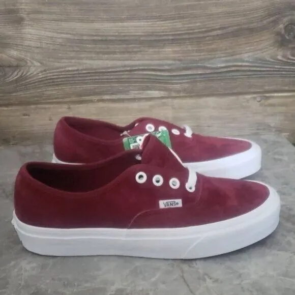 New Vans Authentic Suede Red Waterproof Sneakers