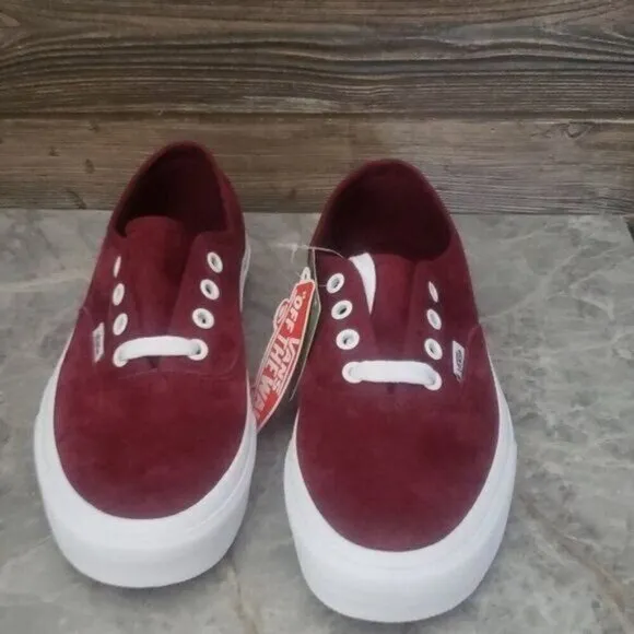 New Vans Authentic Suede Red Waterproof Sneakers