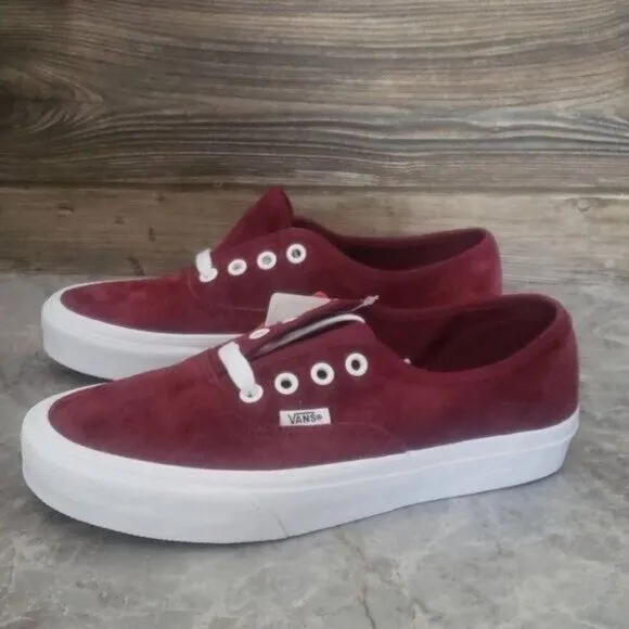 New Vans Authentic Suede Red Waterproof Sneakers