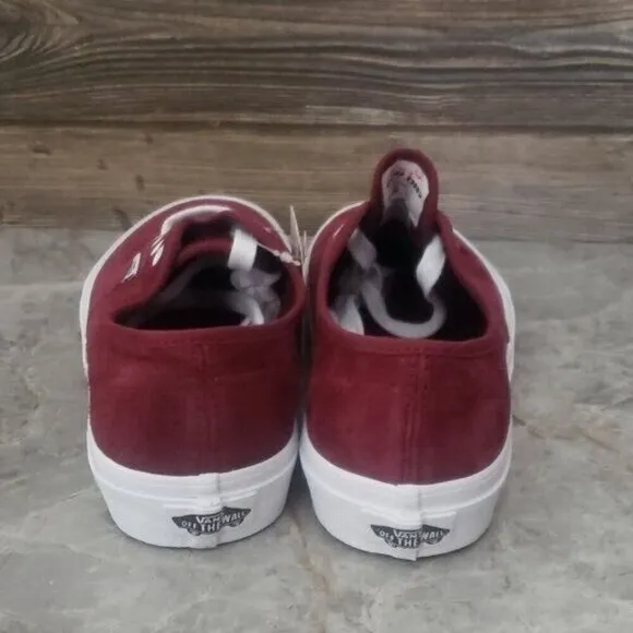 New Vans Authentic Suede Red Waterproof Sneakers