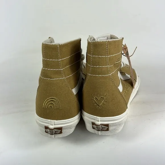 New Vans eco therapy tan white Khaki sk8 hi top athletic sneakers men’s size 12