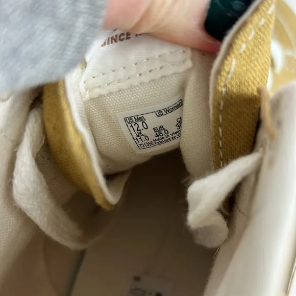 New Vans eco therapy tan white Khaki sk8 hi top athletic sneakers men’s size 12