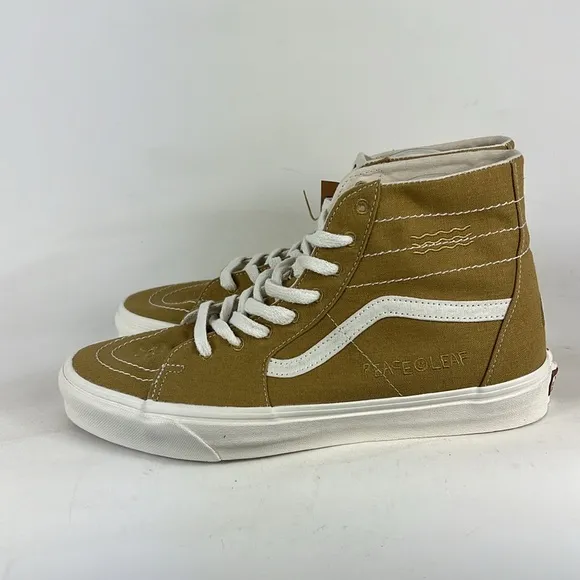 New Vans eco therapy tan white Khaki sk8 hi top athletic sneakers men’s size 12