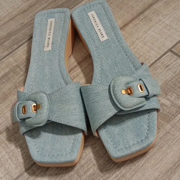 NEW! VERONICA BEARD..DAVINA DENIM CLOG/SLIDES..