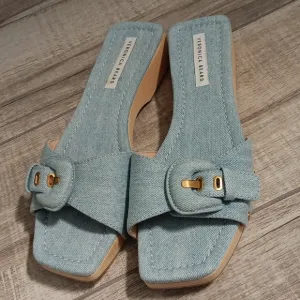 NEW! VERONICA BEARD..DAVINA DENIM CLOG/SLIDES..