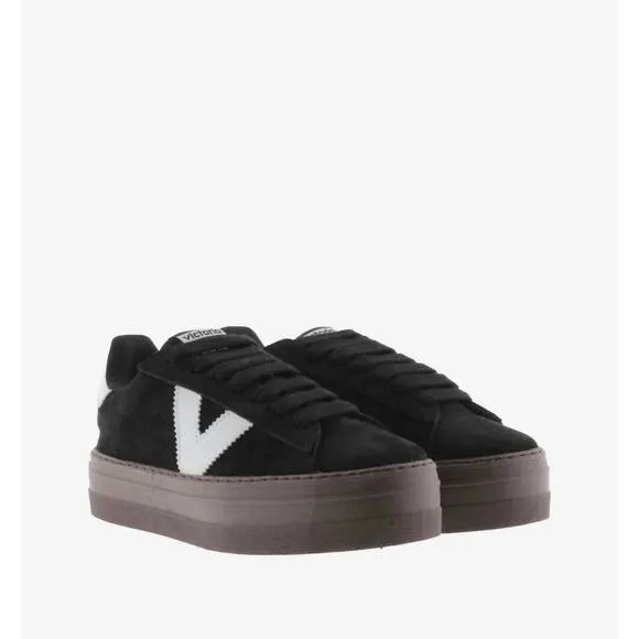 NEW VICTORIA barcelona platform sneakers in black