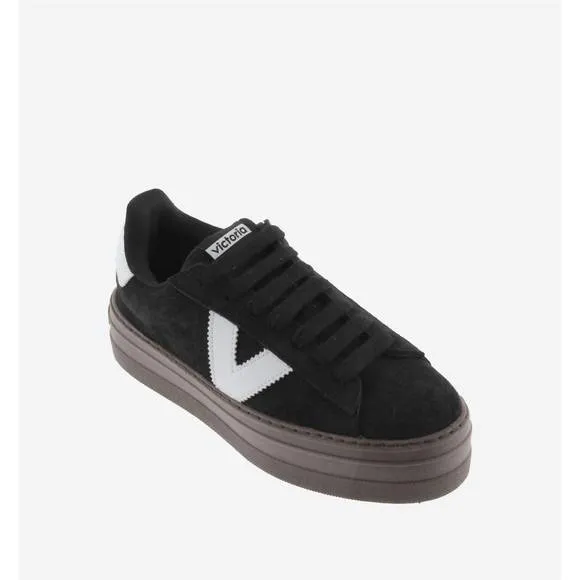 NEW VICTORIA barcelona platform sneakers in black