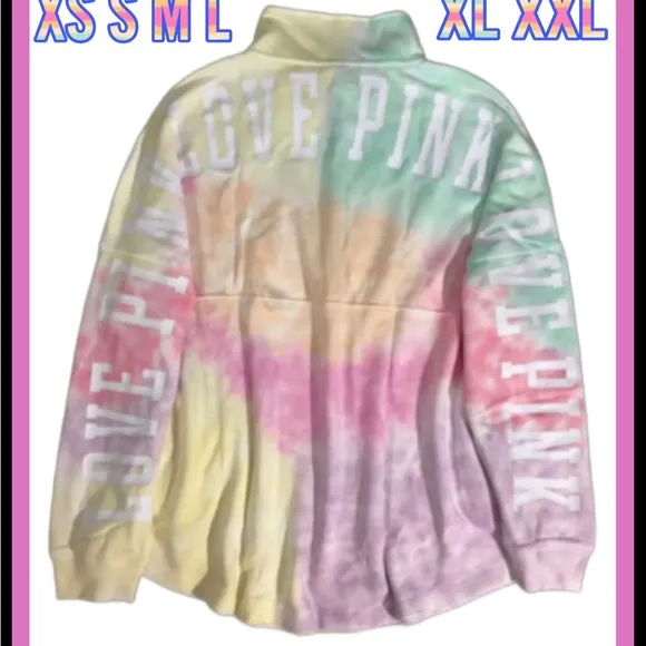 New Victoria’s Secret pink Slit back tank &amp; campus shorts Freya tie dye