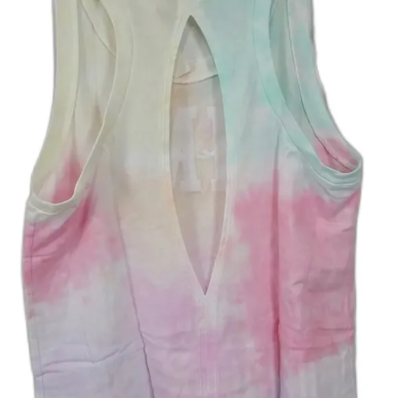 New Victoria’s Secret pink Slit back tank &amp; campus shorts Freya tie dye