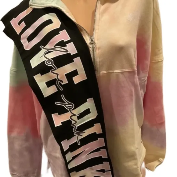 New Victoria’s Secret pink Slit back tank &amp; campus shorts Freya tie dye