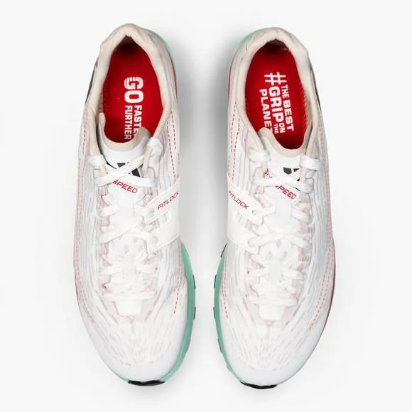 NEW VJ men's lightspeed running sneakers in white/green