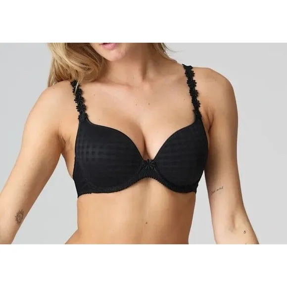 New With Tags Marie Jo Avero Padded Bra Heartshape In Black 30D