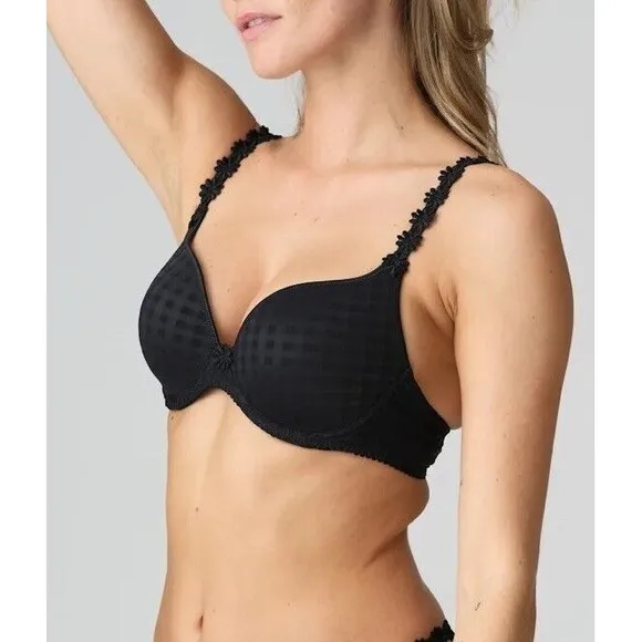 New With Tags Marie Jo Avero Padded Bra Heartshape In Black 30D