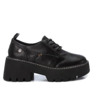NEW XTI women's heeled lace-up loafers in black