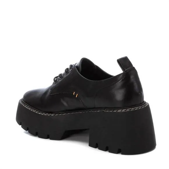 NEW XTI women's heeled lace-up loafers in black