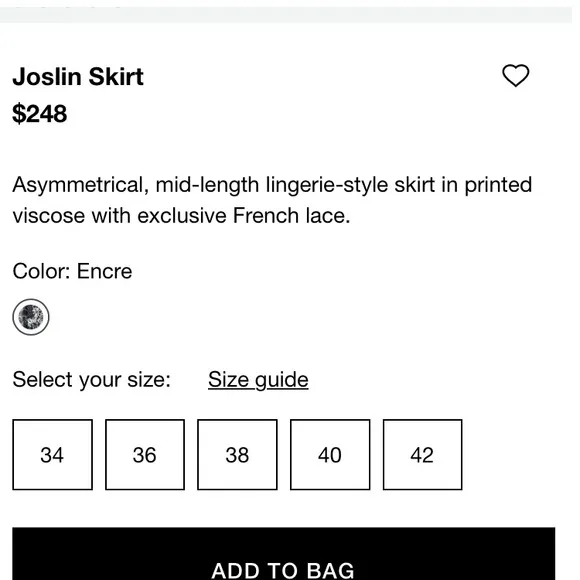New: Zadig &amp; Voltaire Joslin Skirt with Pockets. Size Small IT