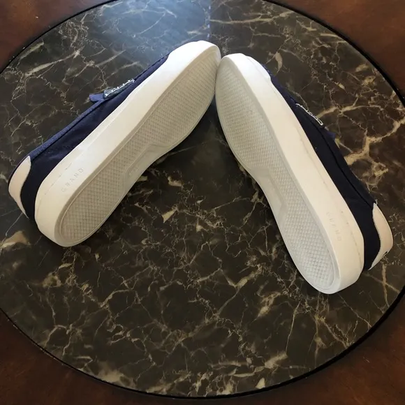 NEW⭐️COLE HAAN GRAND360 Canvas/Leather Navy‎ Loafers cushioning lightweight 8.5