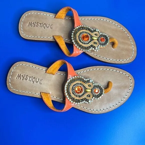 New Mystique bejeweled sandals thongs