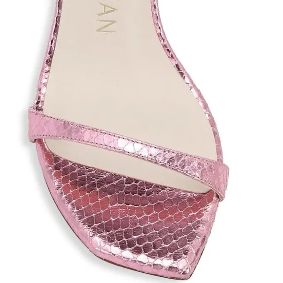 ⭐️New⭐️Stuart Weitzman Pink Metallic Aleena Sandals