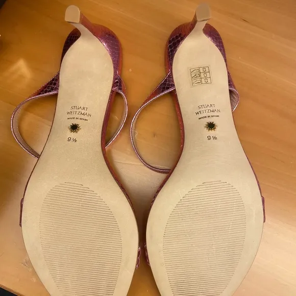 ⭐️New⭐️Stuart Weitzman Pink Metallic Aleena Sandals
