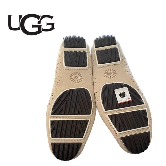 NEW UGG Men's Bel Air Venetian Perf Leather Slip On Moc Driving Loafers 7